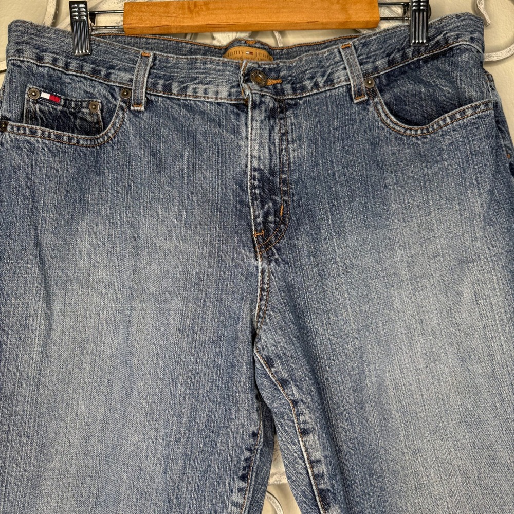 Tommy Jeans Mens Vintage Y2K Medium Wash Straight Leg Denim Pants Size 35x28 - Picture 2 of 7